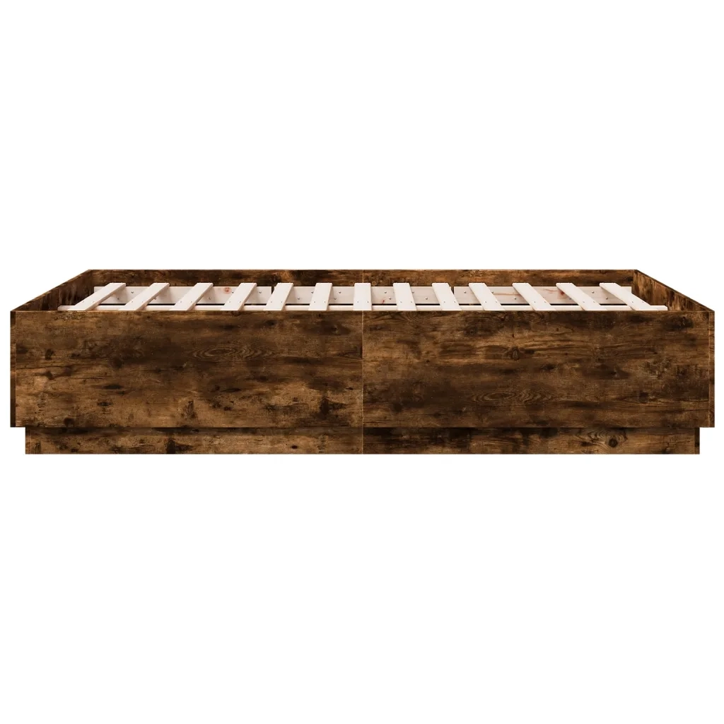 Giroletto Luci LED Rovere Fumo 135x190 cm Legno Multistrato 3209650