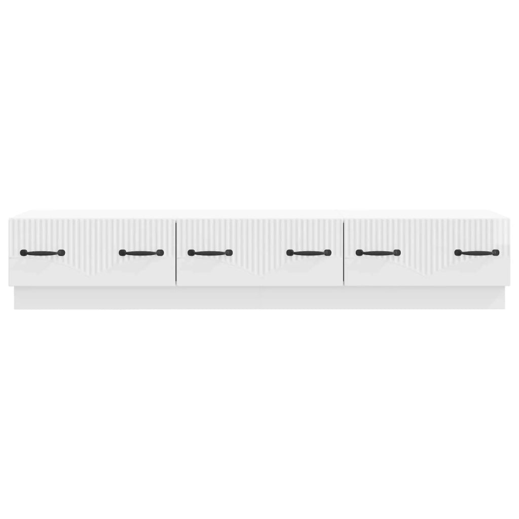 Mobile TV Bianco Lucido 147 x 34,5 x 27 cm Legno ingegnerizzato 895399