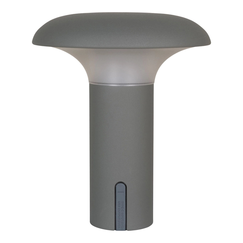 Lampada da Tavolo Ramsey, Grigio, Plastica, 17x17x21 cm