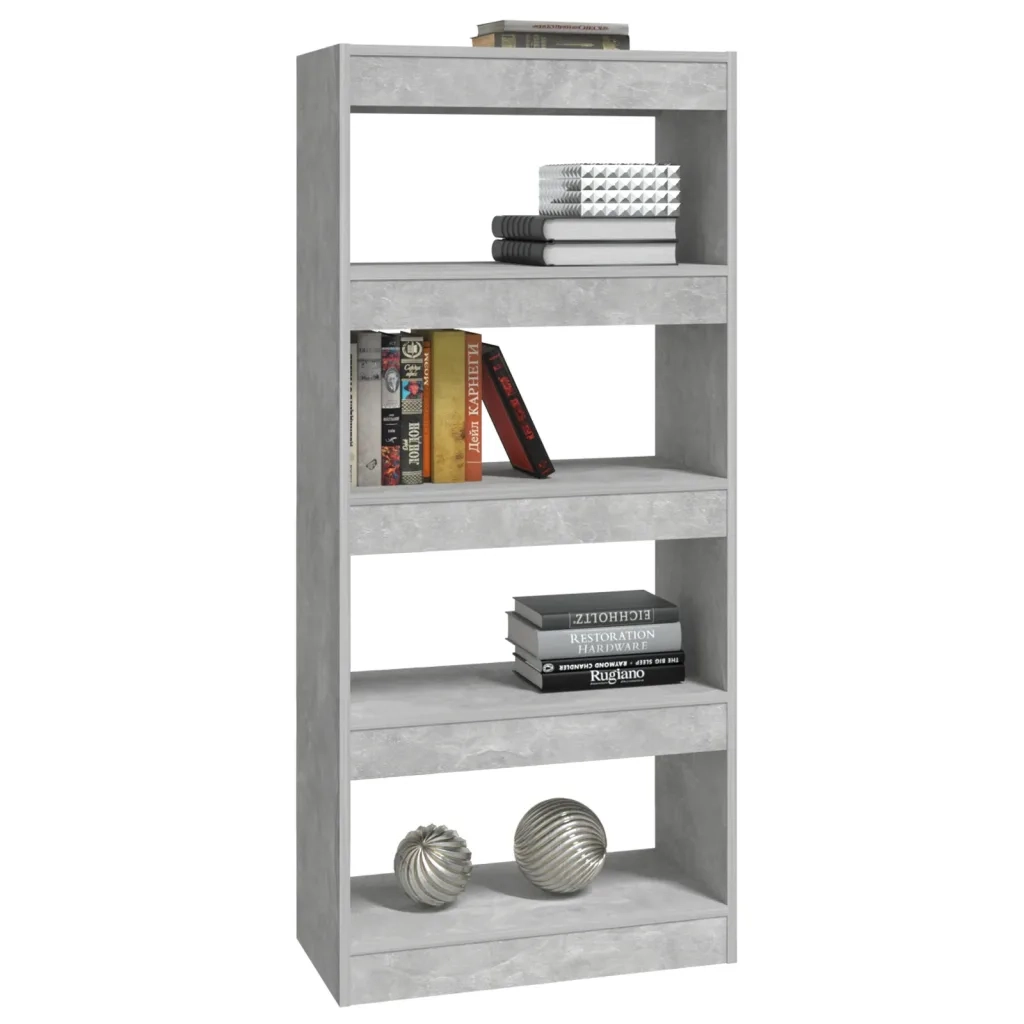 Libreria/Divisorio Grigio Cemento 60x30x135cm Legno Multistrato cod mxl 15961