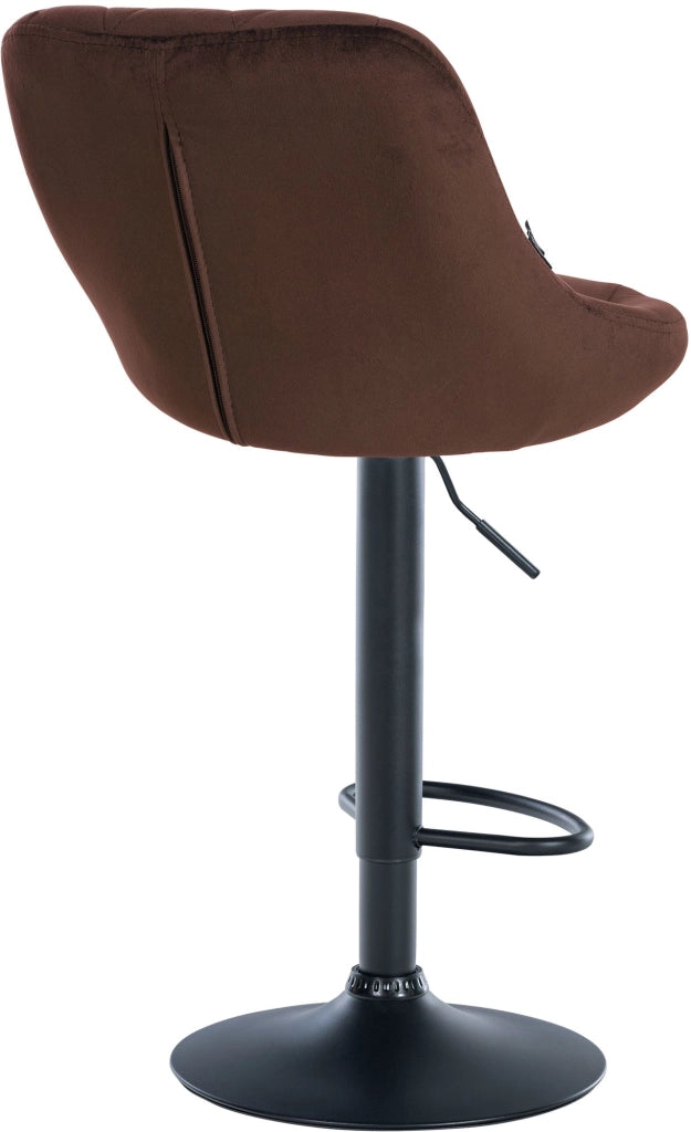 Sgabello da bar Lazio Velvet marrone,nero