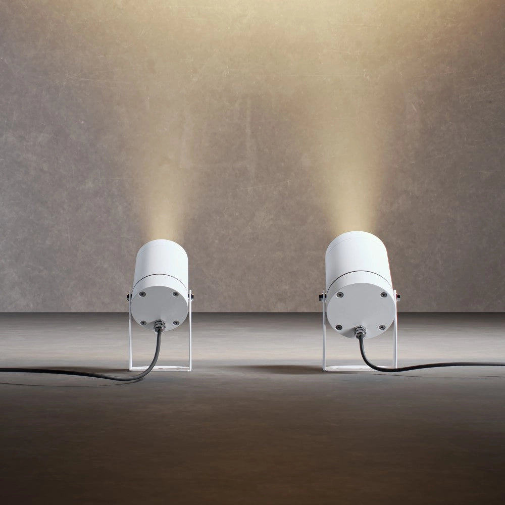 Sair - Faro a led a picchetto rotondo 10W IP65 Bianco 3000K - Luce da giardino per piante o siepe h36cm - Beneito faure
