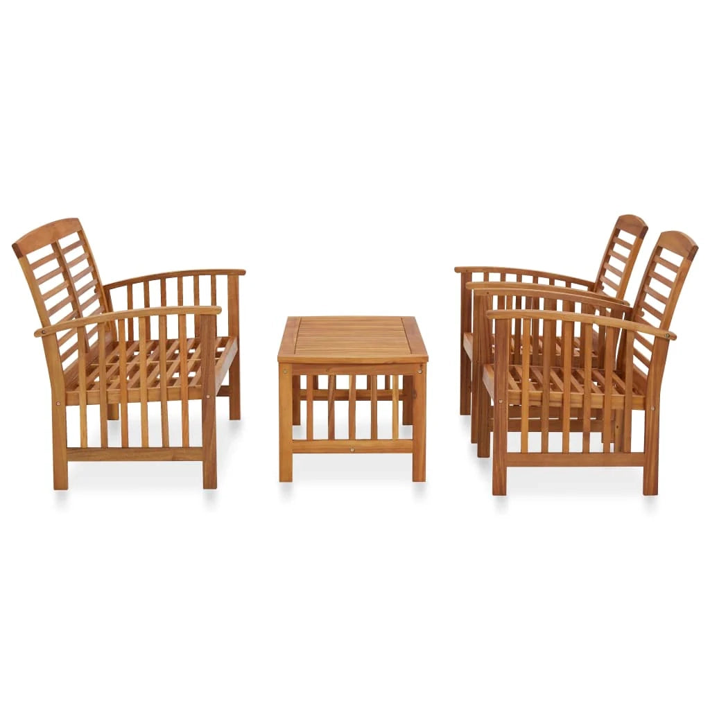 Set di mobili da giardino mobili da esterno set da 4 pezzi legno massello di acacia 02_0016222