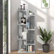 Libreria-Scaffale per Libri-Mobile di Stoccaggio Grigio Cemento 48x25,5x140 cm in Truciolato
