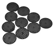Piantagione quotidiano - 10 pezzi - Diametro circolare 4,5 cm - Fondello gallina mat - Matrice anti-kwel - Plastica di alta qualità - Piattino per piante