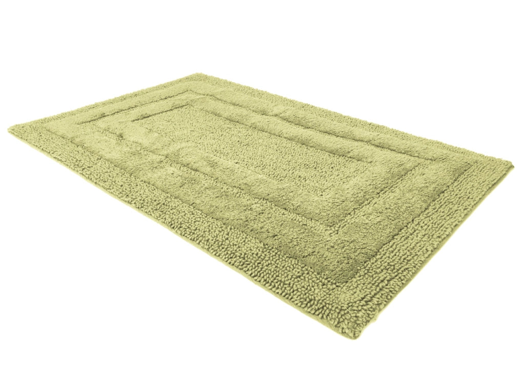 Tappeto Casa Bagno Cotone Spugna Morbida Tinta Unita Antiscivolo Sirio Erba - 55x100 - Erba