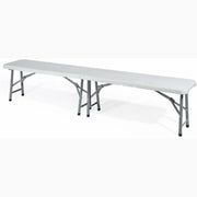 Panca Pieghevole 183x28x44 cm Richiudibile per Feste Sagre Fiere Giardino Campeggio Camping