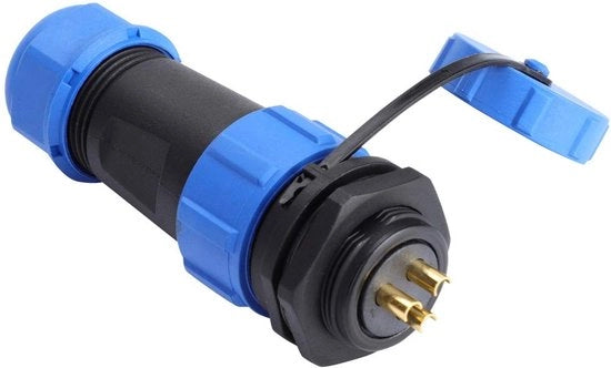 Connettore Avio Acqua-Resistente a 3 Pin - 500V 30A - Adatto per Applicazioni Elettriche - In linea - Stabile e Affidabile