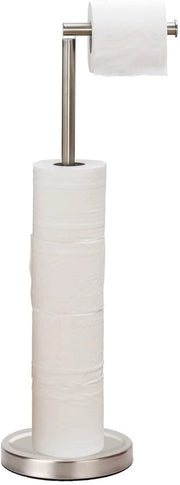 Sostegno per carta igienica, sostegno per carta igienica da bagno per 4 rotoli con piede pesante, sostegno per carta igienica libero con piede pesante (nickel verniciato)