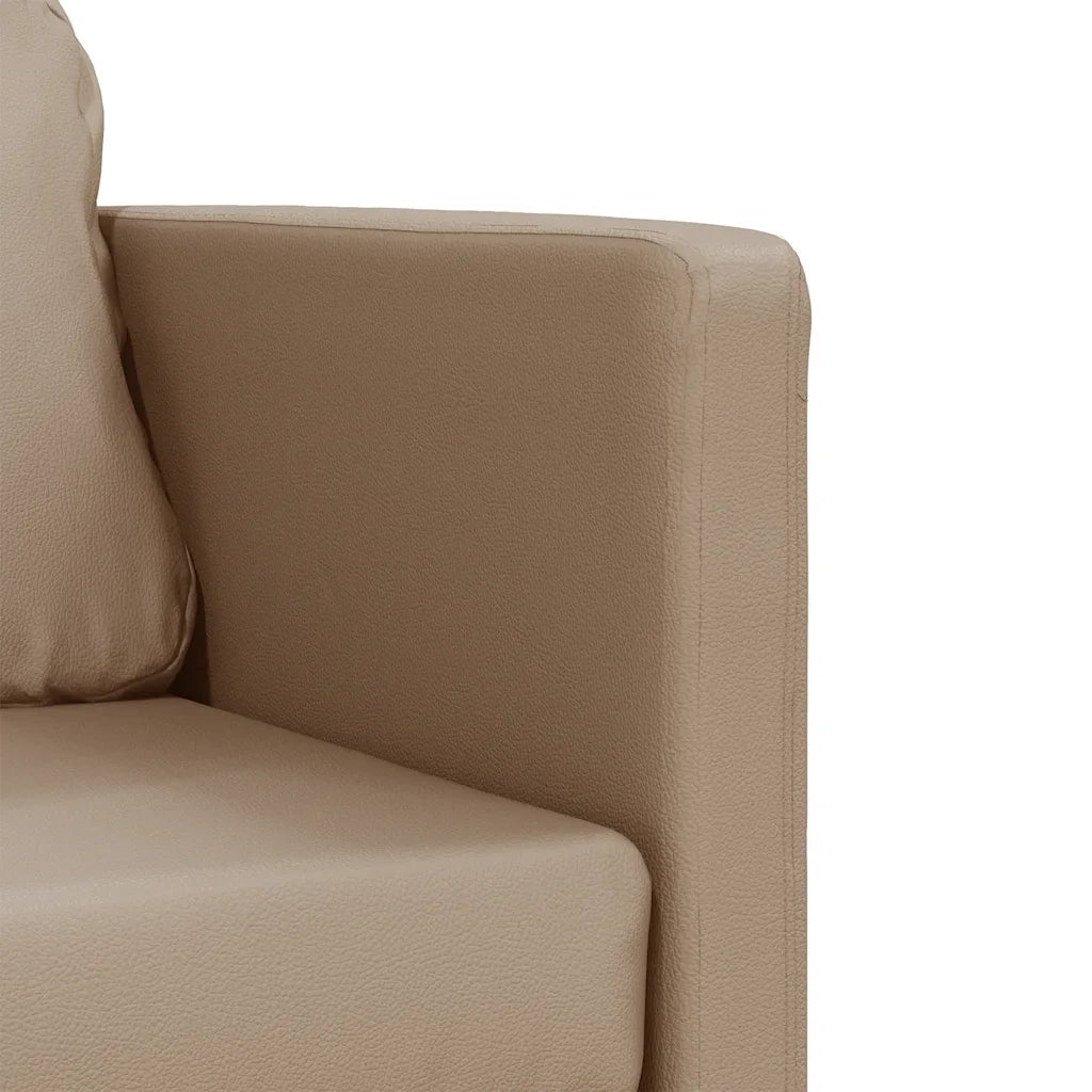 Divano Letto da Terra 2 in 1 Cappuccino 112x174x55cm Similpelle 353976