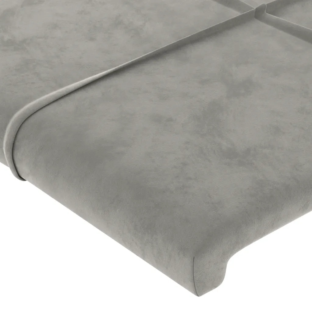 Testiera ad Orecchio Grigio Chiaro 83x16x78/88 cm in Velluto 3118798