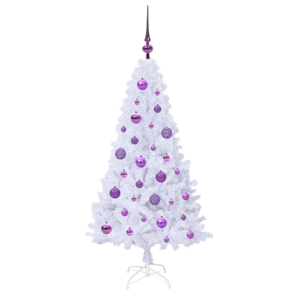 Albero di Natale artificiale Bianco 120 cm PVC e Acciaio 3426755