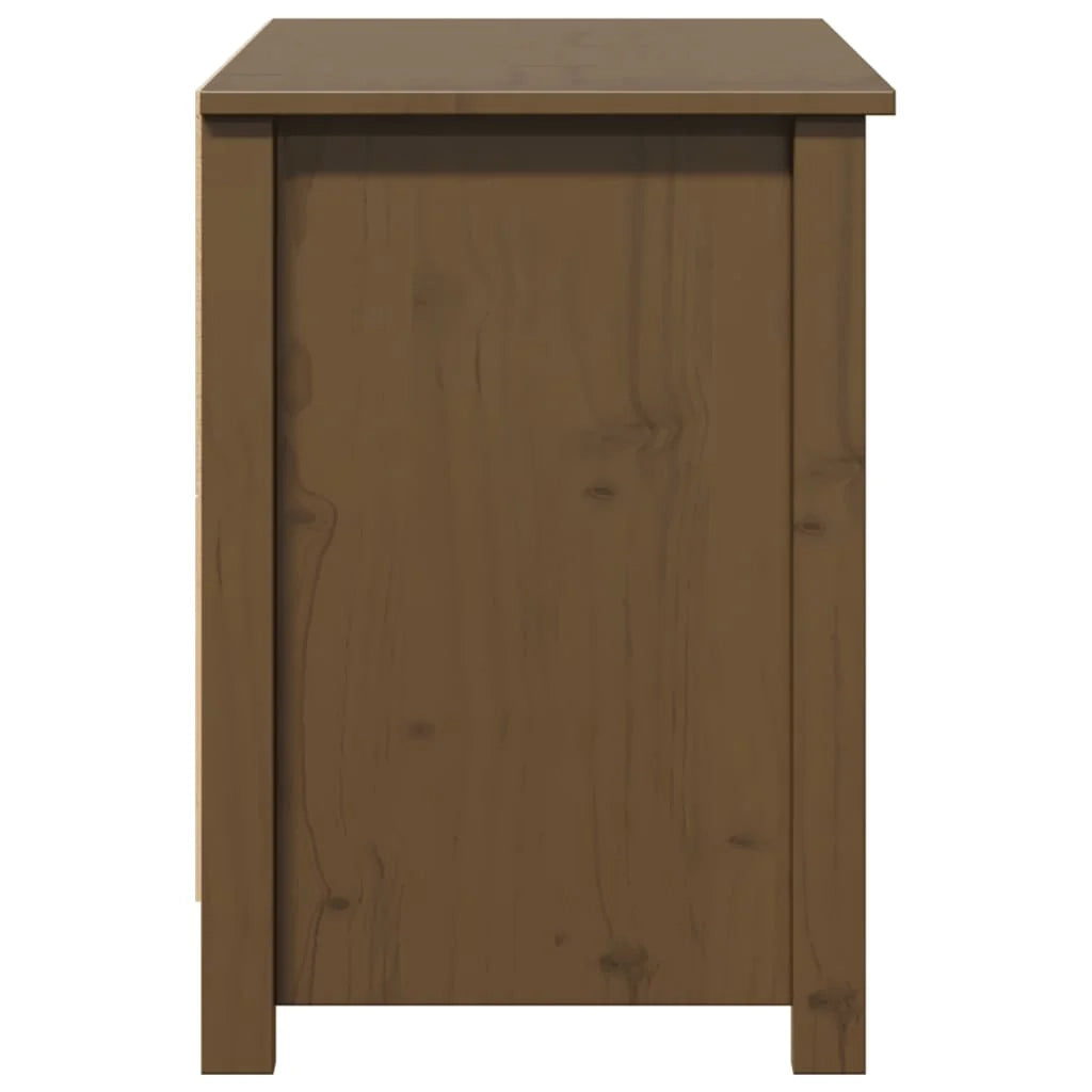 Mobile TV multimediale mensola TV credenza TV sala da pranzo soggiorno camera da letto color miele 103 x 36,5 x 52 cm legno di pino massiccio marrone 02_0027694