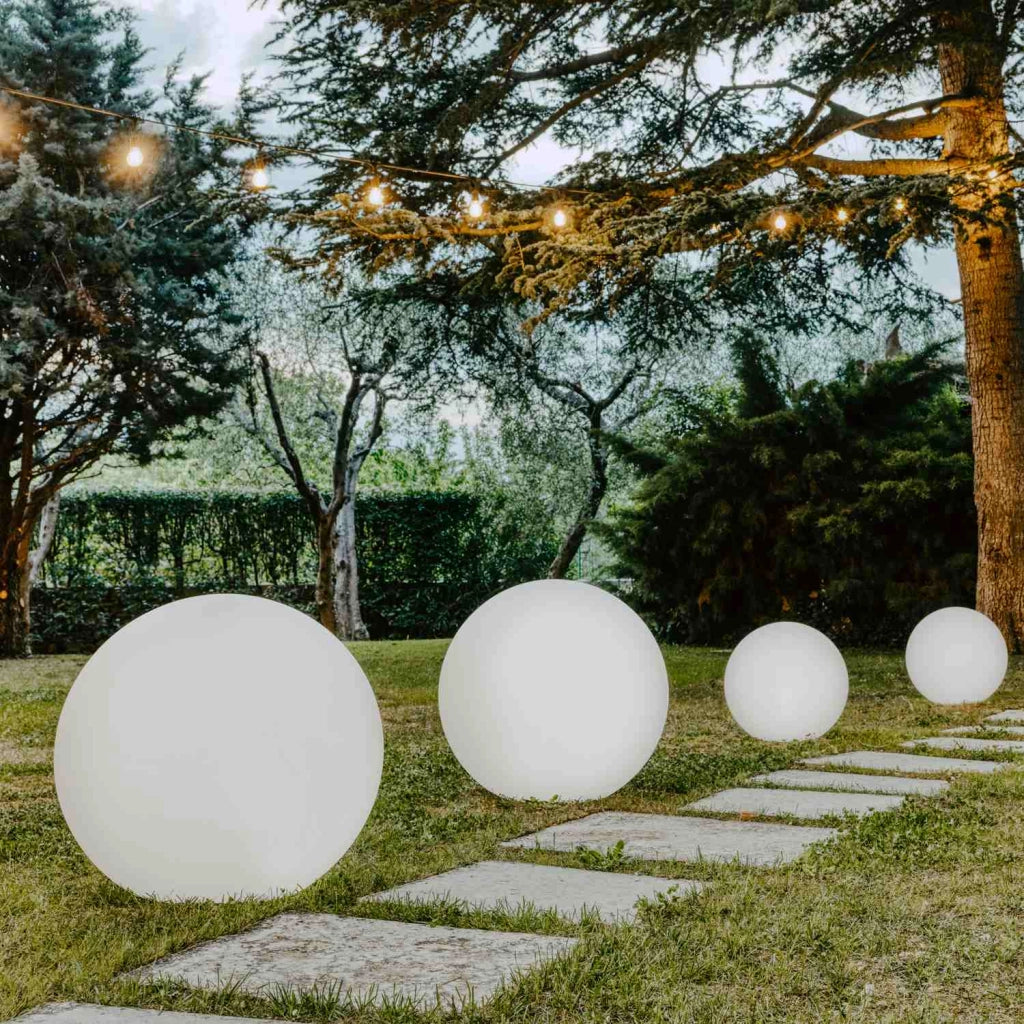Lampada sfera luminosa da giardino Ø 40 cm Luce Multicolor con Batteria Solare mod. Hoop