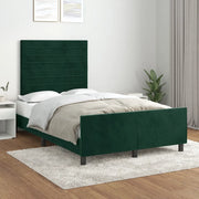 Giroletto senza Materasso Verde Scuro 120x190 cm Velluto