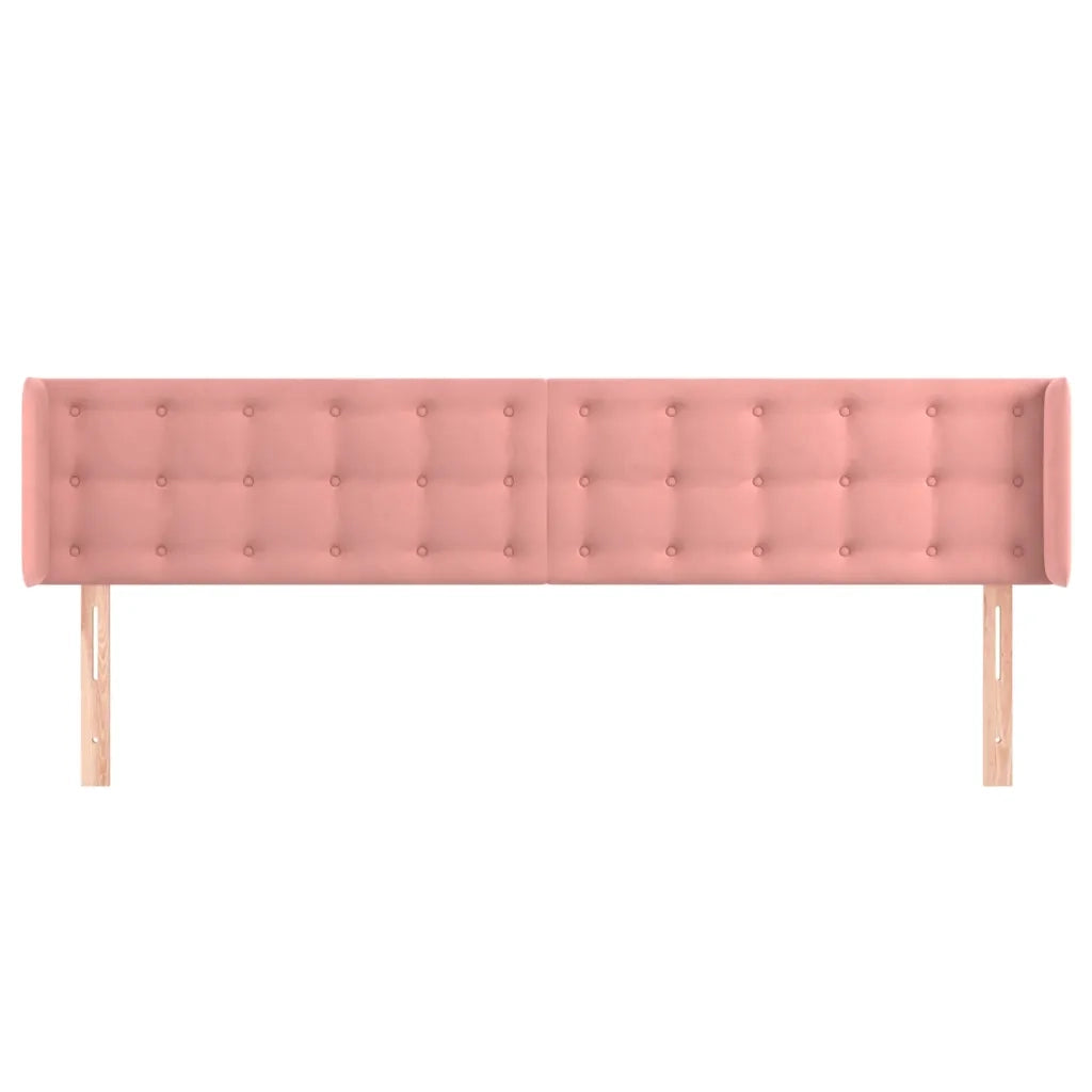 Testiera ad Orecchio Rosa 203x16x78/88 cm in Vellutocod mxl 73725
