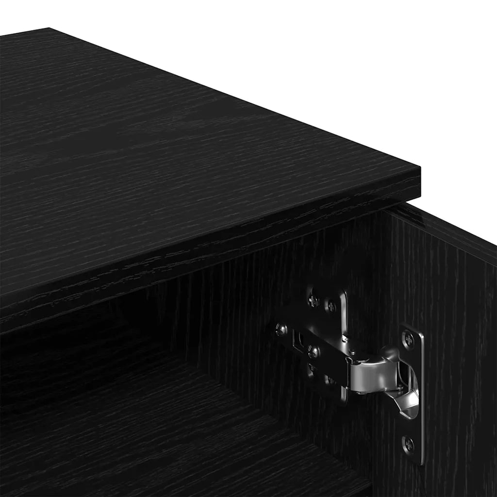 Mobile per scarpe Rovere Nero 59 x 35 x 70 cm Legno multistrato 862100
