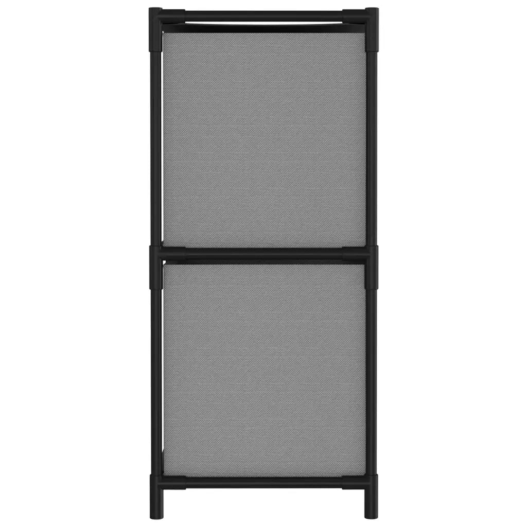 Armadietto con 4 Cesti in Tessuto Grigio 63x30x71 cm Acciaio cod mxl 53641