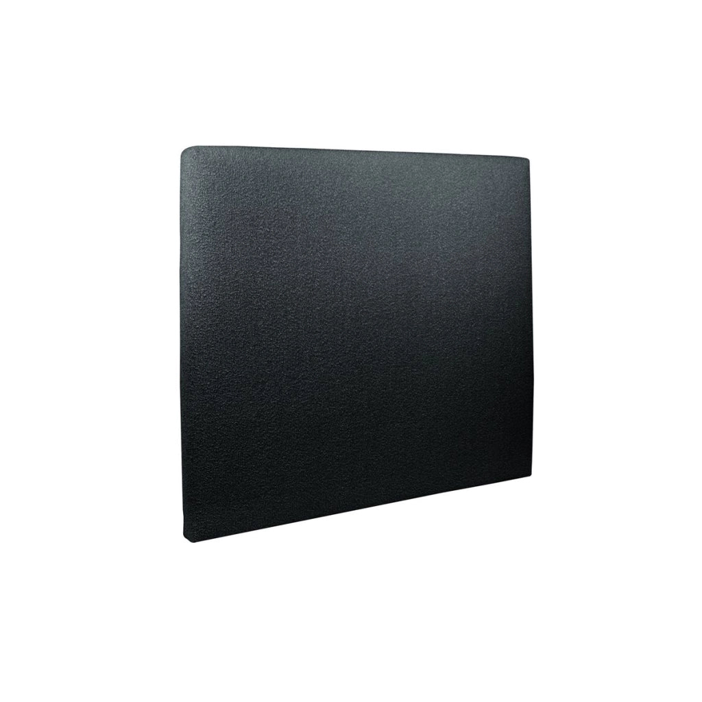 Testiera in tessuto bouclé nero liscio L135 cm
