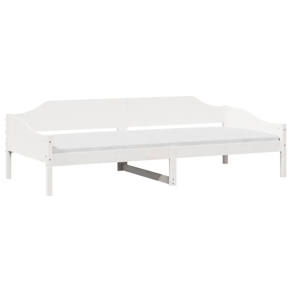 Letto senza Materasso-Struttura Letto Bianco 90x190 cm in Legno Massello Pino 938001
