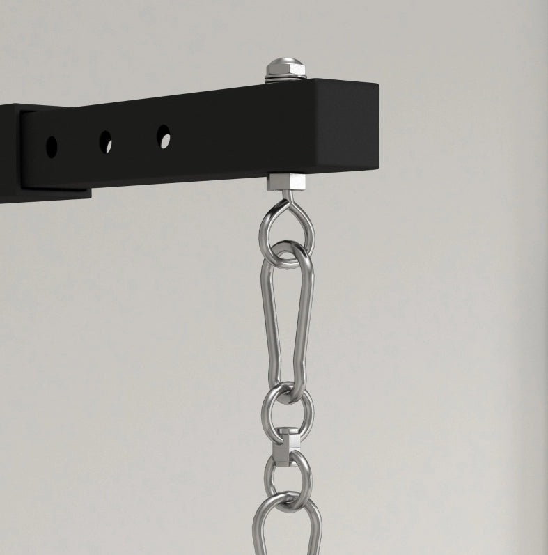 Supporto da parete per sacco da boxe 65 x 12 x 20 cm in acciaio nero regolabile