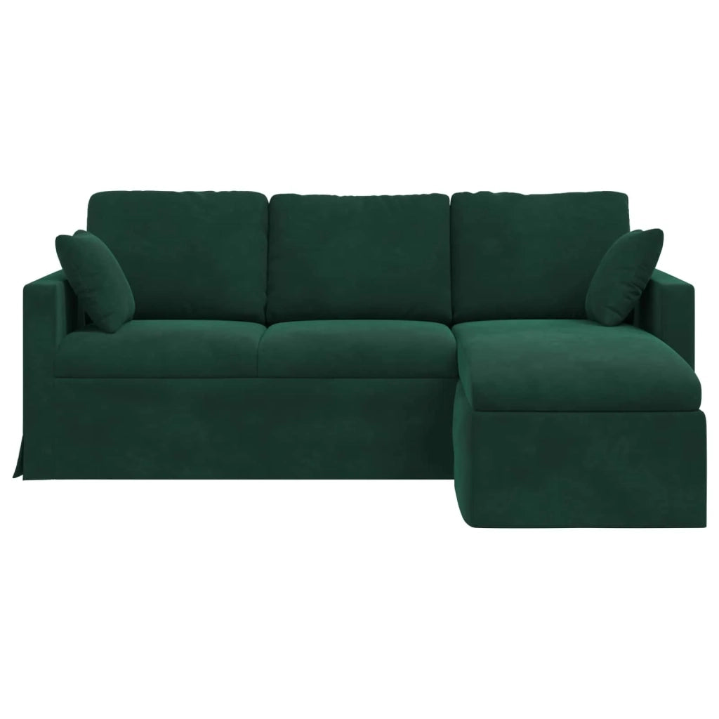 Divano Verde Scuro 198 x 134 x 80 cm Velluto 42024460