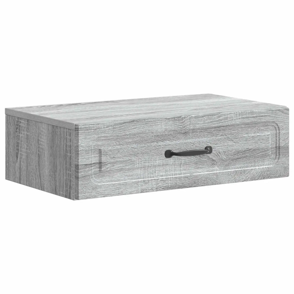 Tavolino da Parete Laterale Grigio Sonoma 59 x 34,5 x 17 cm 899341