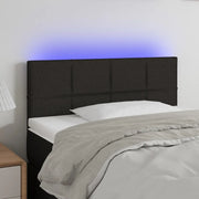Testiera a LED-Testata con LED Nera 100x5x78/88 cm in Tessuto 765032