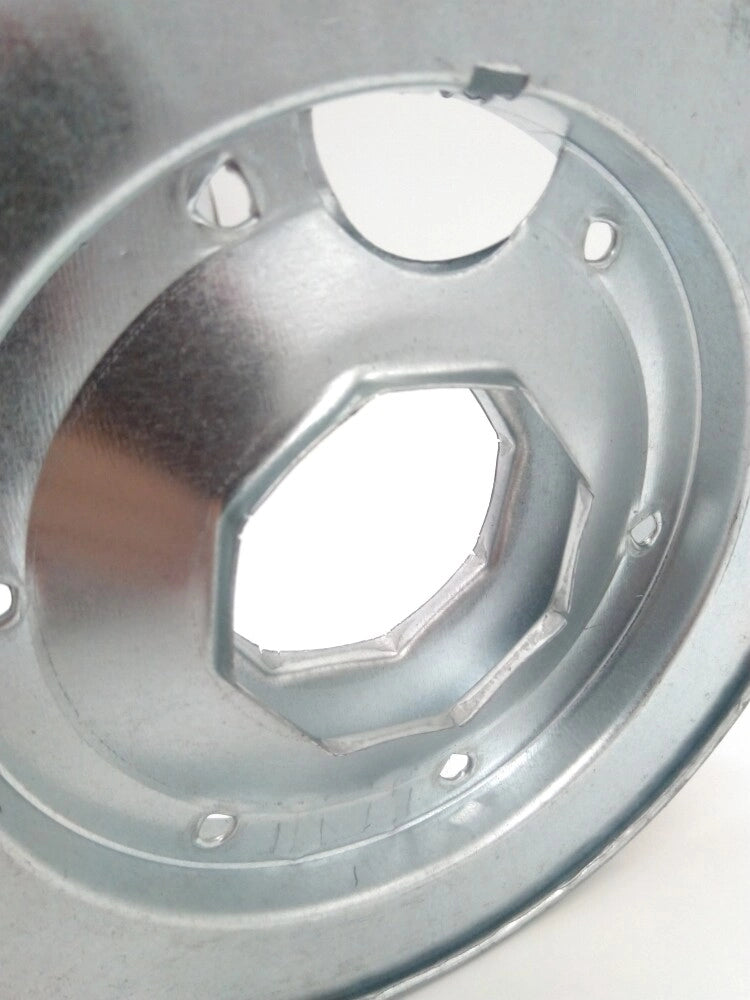Puleggia passante in ferro zincato per cinghia - Puleggia da 20 cm