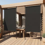 Tenda da sole verticale con morsetto, 120 x 310 cm, tenda da sole verticale allungabile, senza forature, tenda da sole verticale con manovella, protezione dal vento, per balcone, giardino, 2 pezzi