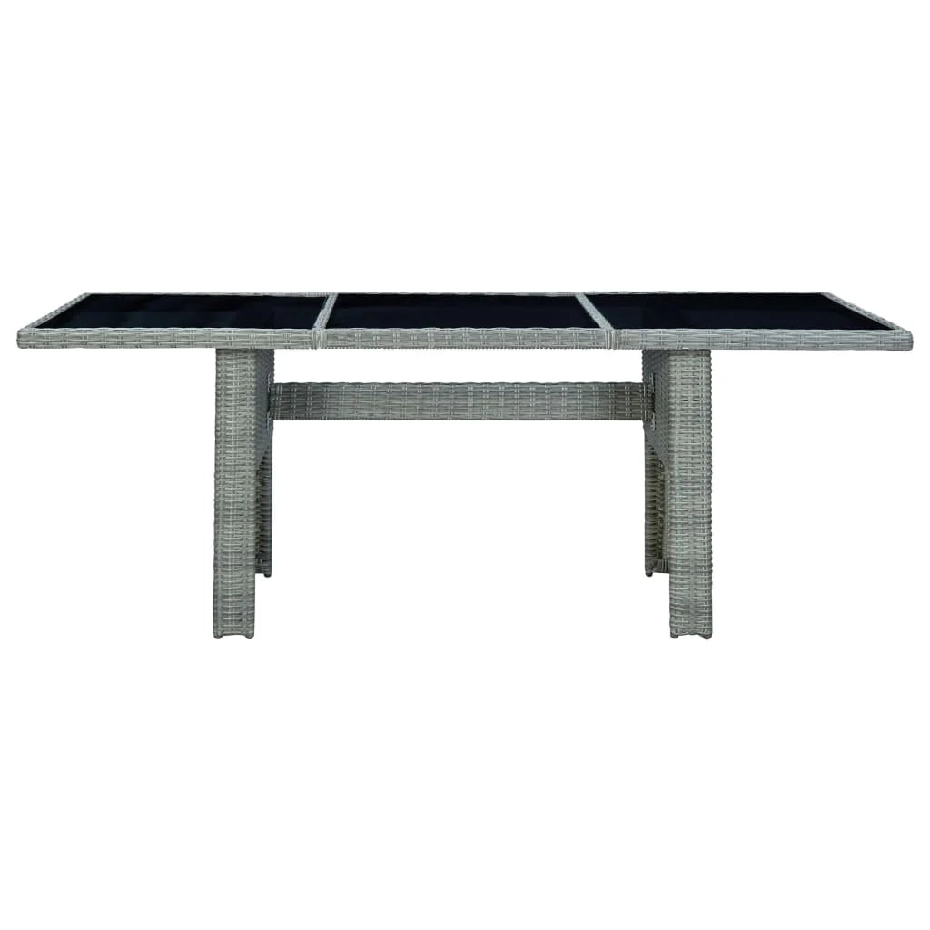 Set da pranzo da 9 pezzi con cuscini resina intrecciata grigio chiaro 02_0014640