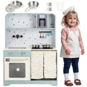 Cucina giocattolo per bambini ¨C Minimal ¨C Legno e plastica blu 29x60x81cm