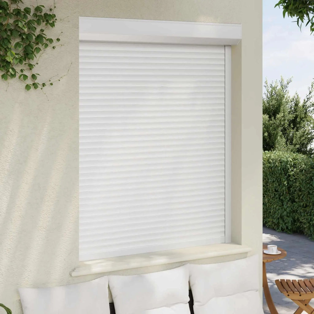 Persiana a rullo Bianco 120 x 150 cm Alluminio e poliuretano