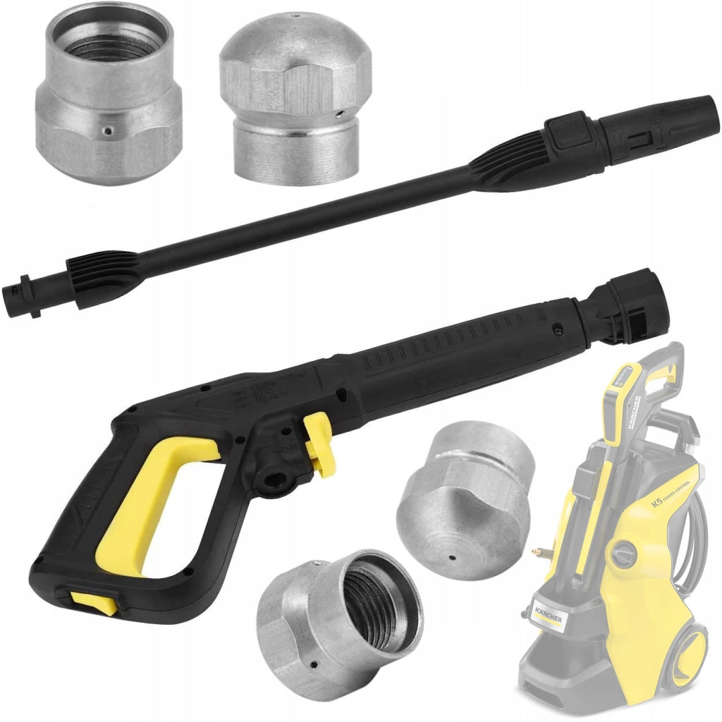 Set di Accessori per Idropulitrice compatibile con Kärcher K2-K7 – Pistola con Lancia e Ugello Vario, 150 Bar, 10 l/min