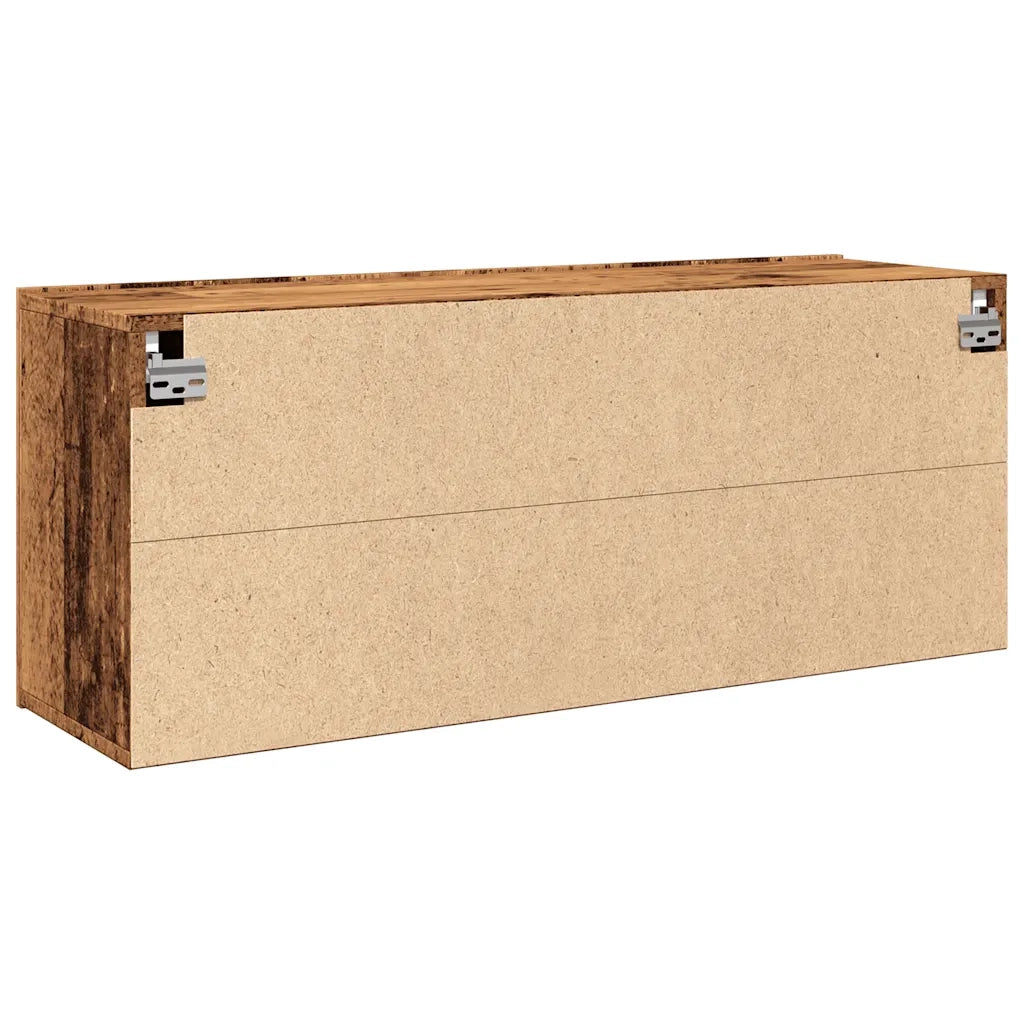 Mobile TV a Parete-Mobile TV a Muro Legno Antico 100x30x41 cm
