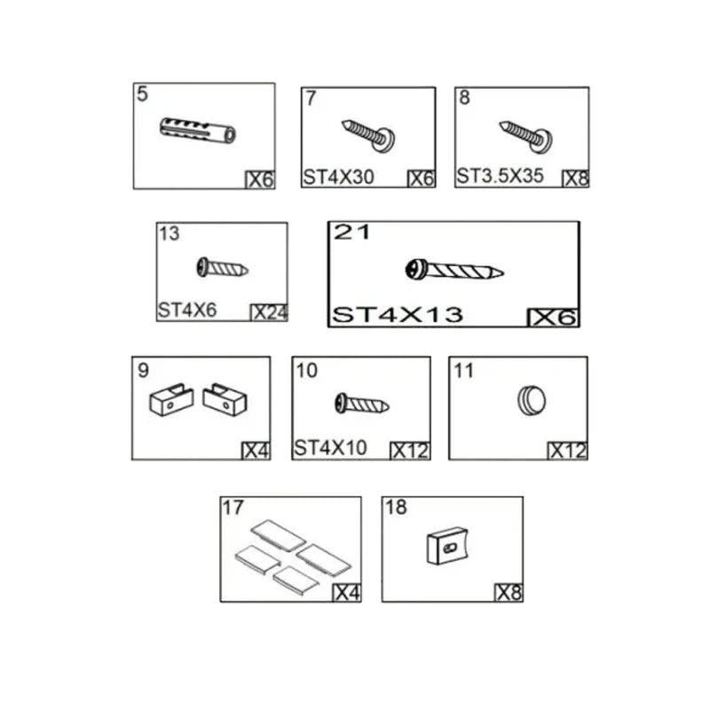 KIT DI INSTALLAZIONE PER BOX DOCCIA SERIE INDIGO