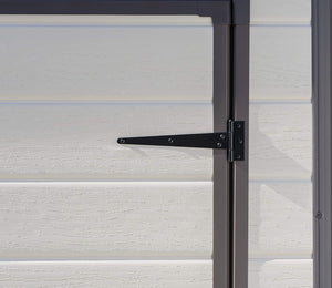 Casetta da Giardino Porta Attrezzi 183,5x111x200,5 cmin Resina Effetto Legno Keter Manor Pent 6x4 Beige