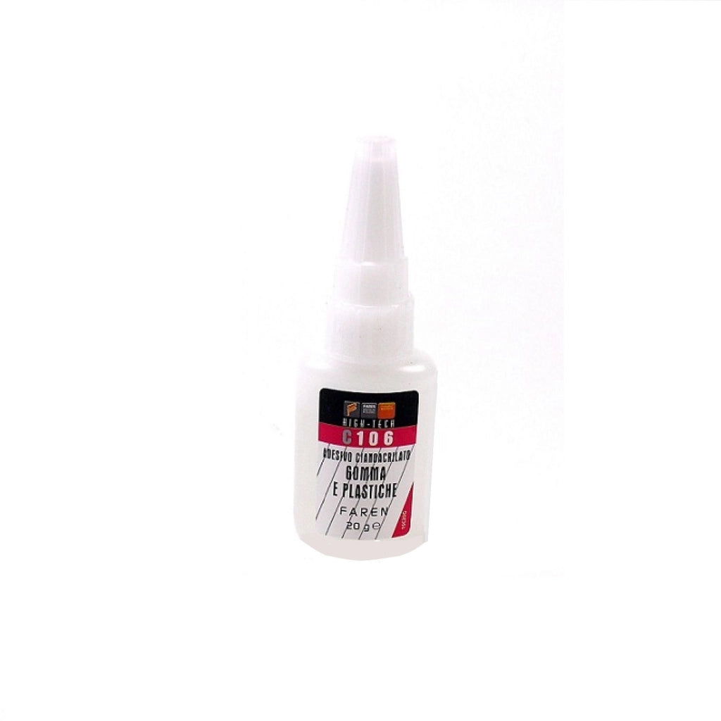 Faren C106 colla adesivo cianacrilato professionale per gomme e plastiche 10 gr