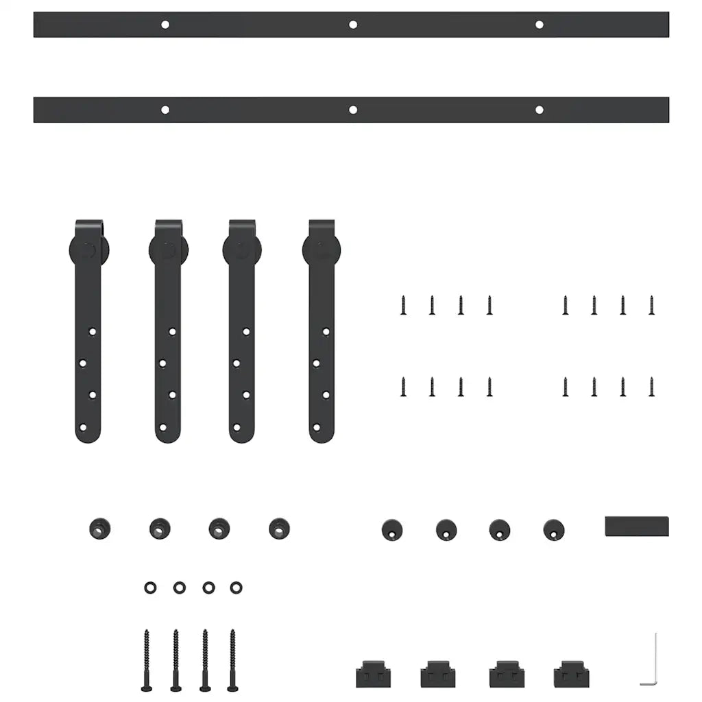 Kit Anta Scorrevole per Armadio 122 cm in Acciaio al Carbonio 4009664