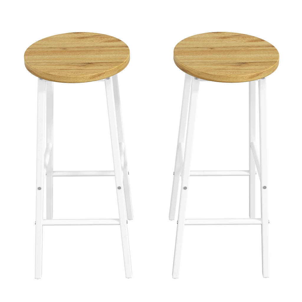 Set tavolo cucina e sedie con 1 tavolo isola e 2 sgabelli; contenitore con ripiani regolabili; in MDF e metallo bianco