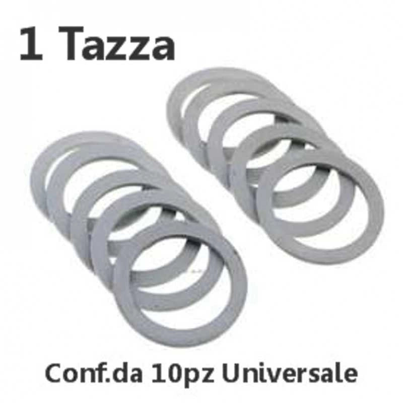 Conf.10pz GUARNIZIONE GOMMA CAFFETTIERA MOKA 1 TAZZA UNIVERSALE - UNIVERSALE