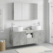 Set di Armadi da Bagno 4 pcs Grigio Cemento 3406546