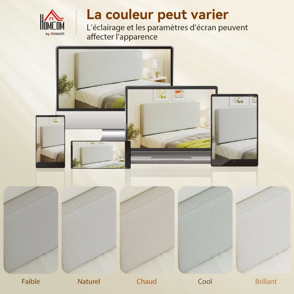 Testiera in tessuto 140x60 ¨C zephmum ¨C crema