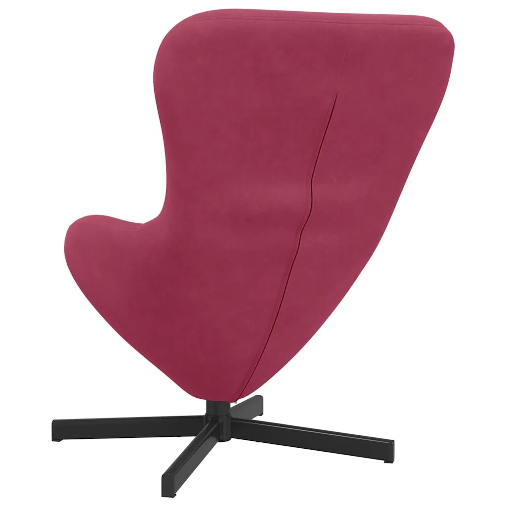 Poltrona uovo Rosso Vino 63 x 73 x 90 cm Velluto 42002761