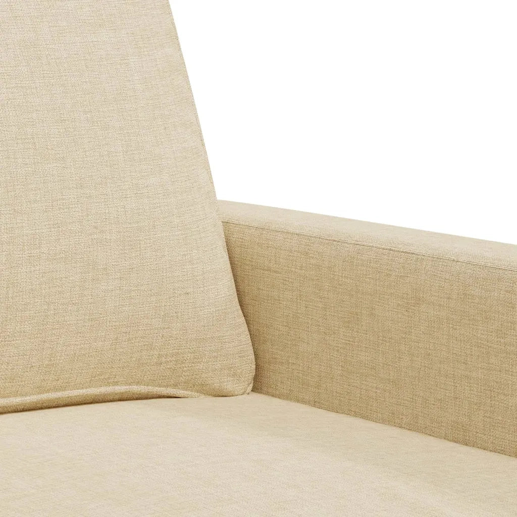 Divano a 3 Posti Crema 180 cm in Tessuto 359173