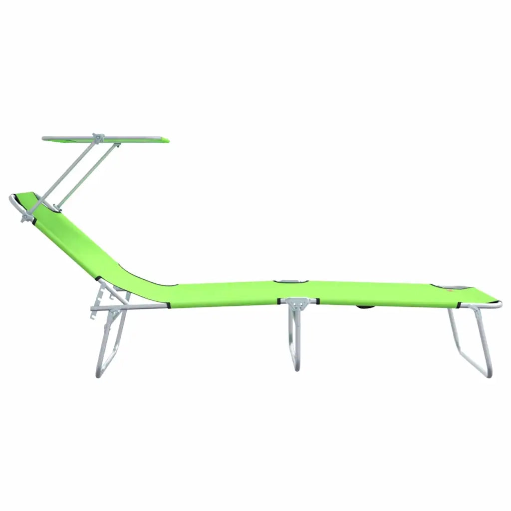 Lettino da sole 2 pcs Verde 58 x 188 x 77cm Poliestere 42003064