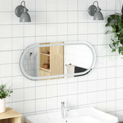 Specchio da bagno LED Trasparente 90 x 40 cm vetro temperato 42045854
