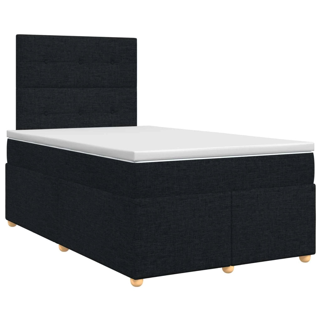 Letto box spring con materasso Nero 120 x 190 cm Tessuto 3453839