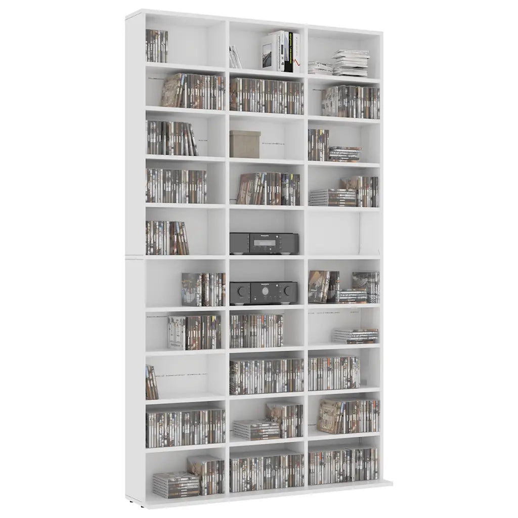 Armadietto TV Bianco 102x23x177,5 cm in Legno Multistrato 801778