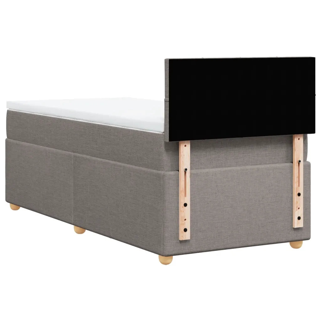 Giroletto a Molle con Materasso-Struttura Letto Tortora 80x200 cm inTessuto 984953
